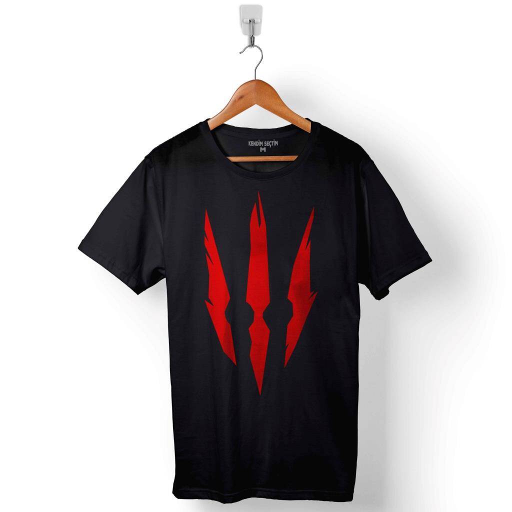 The Witcher 3 Iıı Logo Wild Hunt Baskılı Tişört Unisex T-Shirt - 1