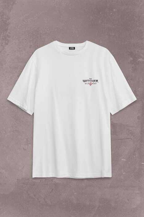 The Witcher Avatar Wild Hunt Online Oyun Wolf Sırt Ön Baskılı Oversize Tişört Unisex T-Shirt OVR12B1680 - 1