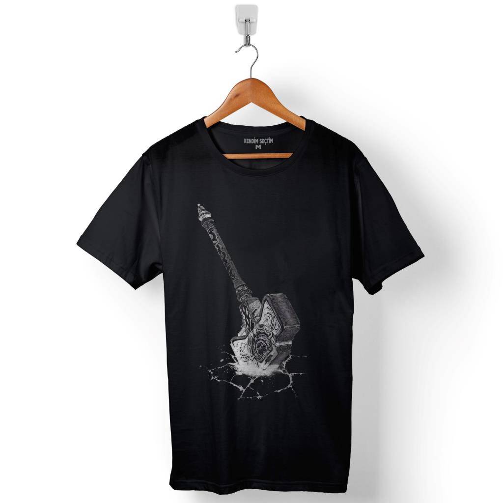 Thor Hammer Mjöllnır Tokmak 3D Baskılı Tişört Unisex T-Shirt - 1