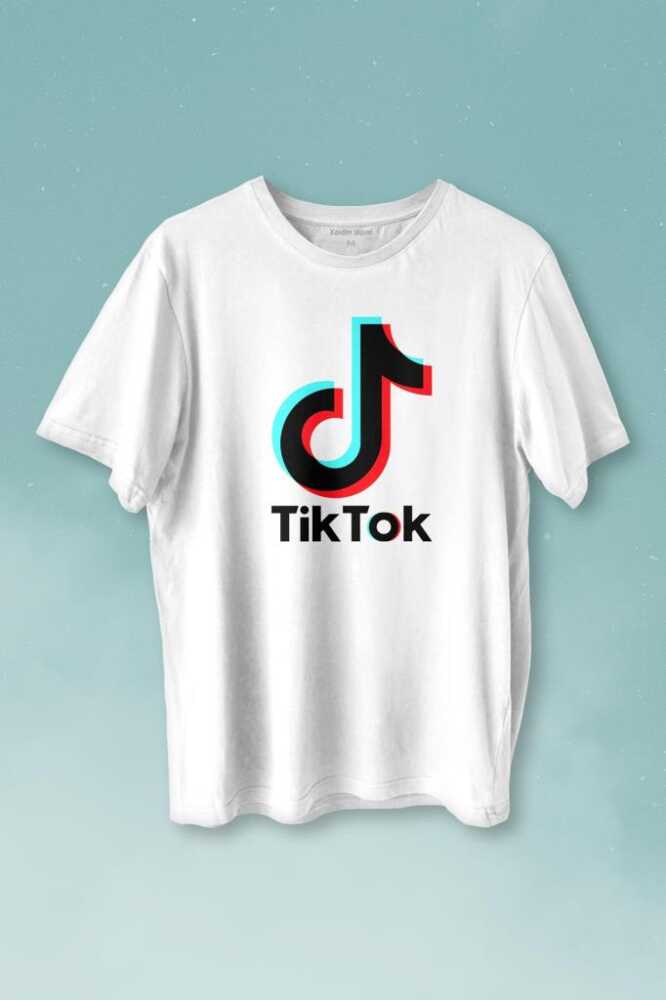 Tik Tok Logo Tiktok Music Video Baskılı Tişört Unisex T-shirt - 1