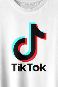 Tik Tok Logo Tiktok Music Video Baskılı Tişört Unisex T-shirt - 2