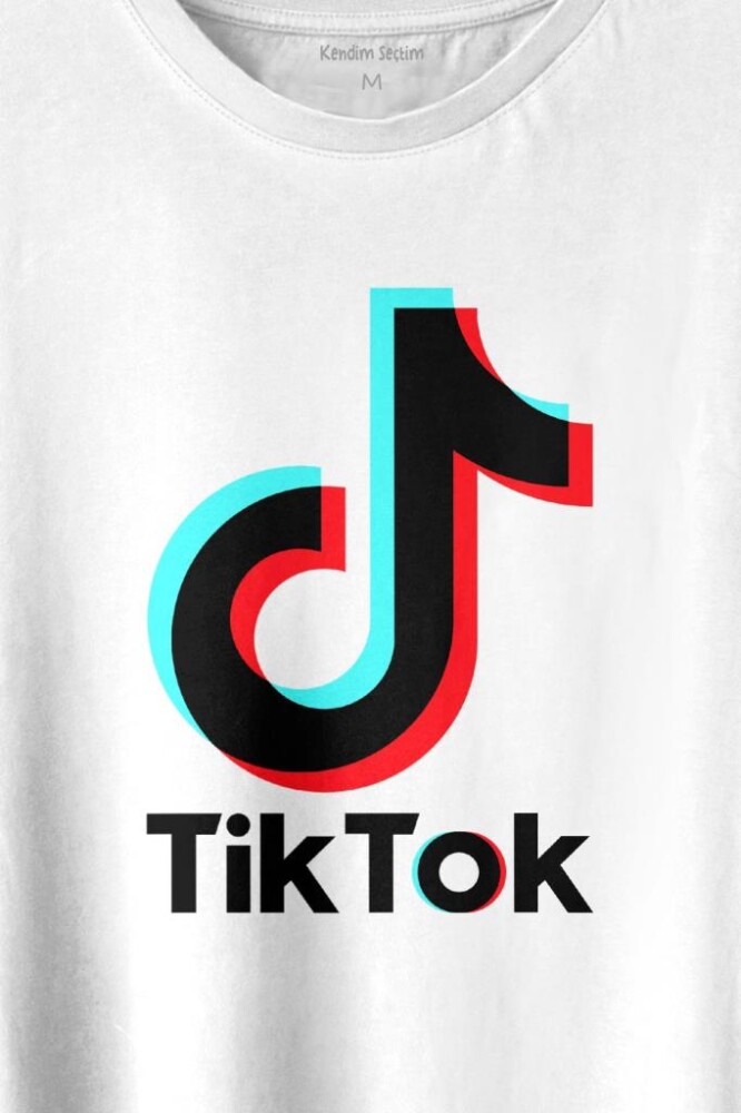 Tik Tok Logo Tiktok Music Video Baskılı Tişört Unisex T-shirt - 2