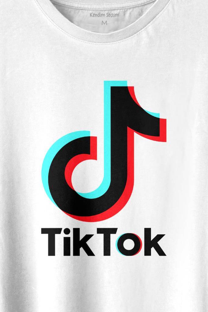 Tik Tok Logo Tiktok Music Video Baskılı Tişört Unisex T-shirt - 2