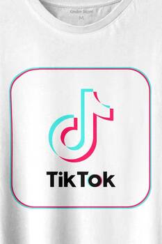 Tik Tok Logo Tiktok Music Video Baskılı Tişört Unisex T-shirt - 2