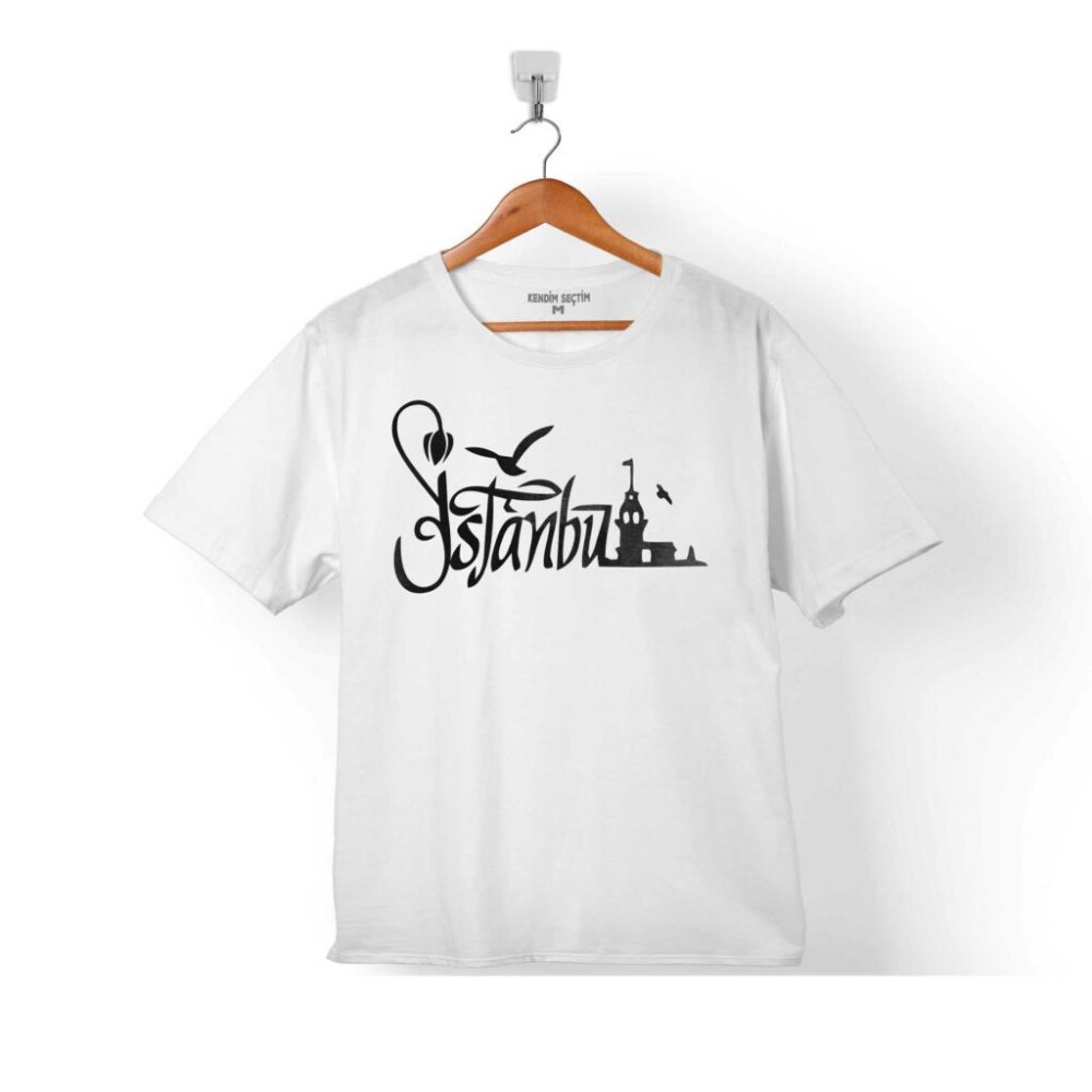  TİPOGRAFİK İSTANBUL SİLÜET TASARIM MARTI ÇOCUK TİŞÖRT - KENDİM SEÇTİM