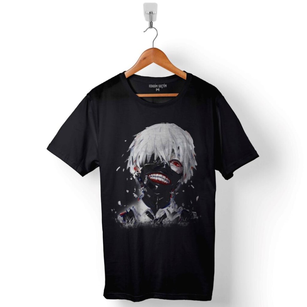 Tokyo Ghoul Kaneki Anime Manga Baskılı Tişört Unisex T-Shirt - 1