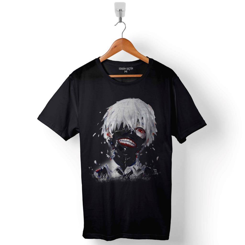 Tokyo Ghoul Kaneki Anime Manga Baskılı Tişört Unisex T-Shirt - 1