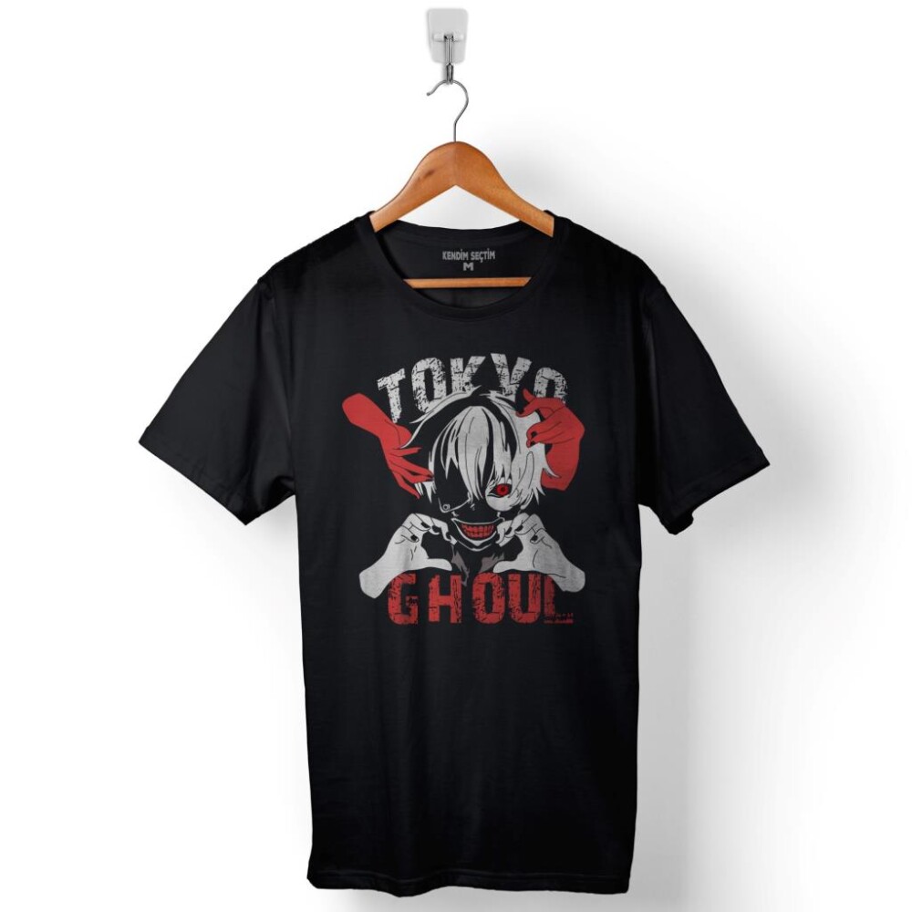 Tokyo Ghoul Kaneki Anime Manga Baskılı Tişört Unisex T-Shirt - KENDİM SEÇTİM