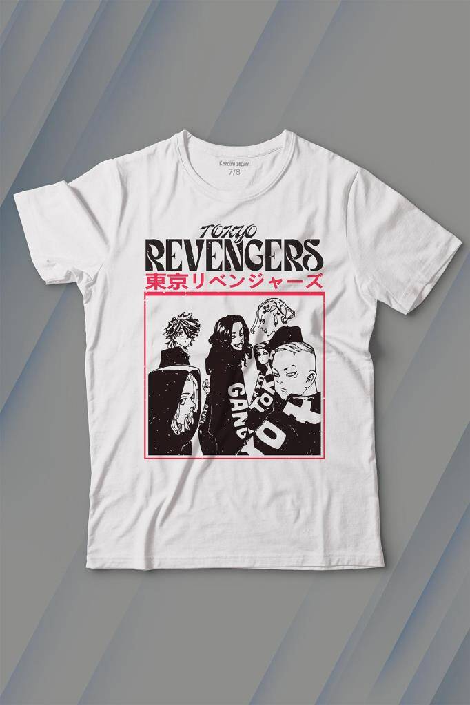 Tokyo Revengers Japan Anime Dizi Japonca Baskılı Tişört Çocuk T-shirt - 1