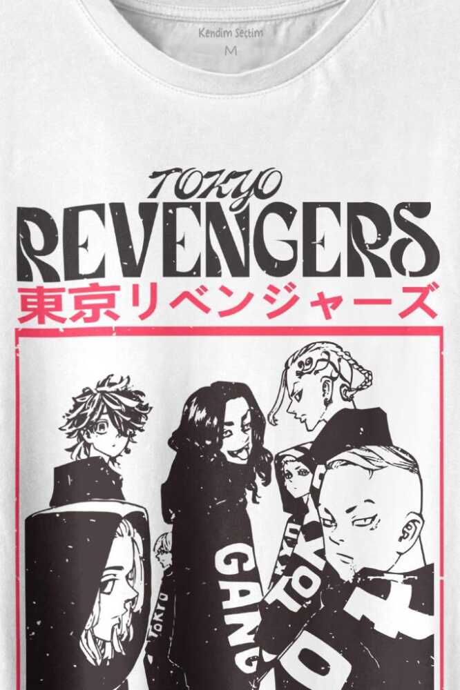 Tokyo Revengers Japan Anime Dizi Japonca Baskılı Tişört Unisex T-shirt (1)