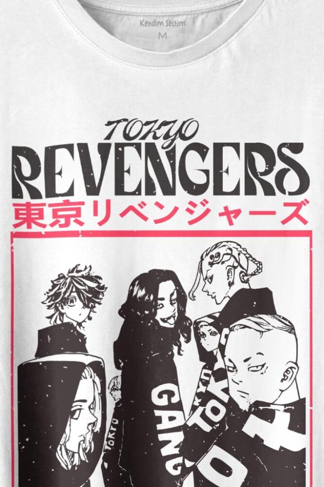 Tokyo Revengers Japan Anime Dizi Japonca Baskılı Tişört Unisex T-shirt - 2