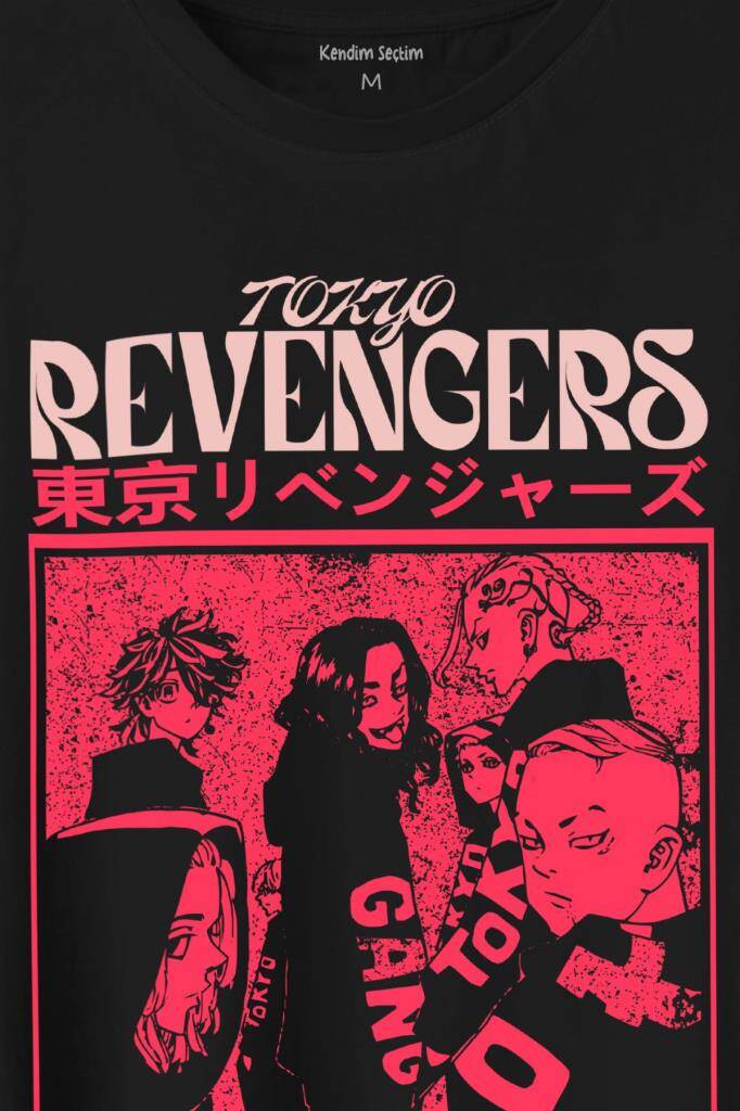 Tokyo Revengers Japan Anime Dizi Japonca Baskılı Tişört Unisex T-Shirt - 2