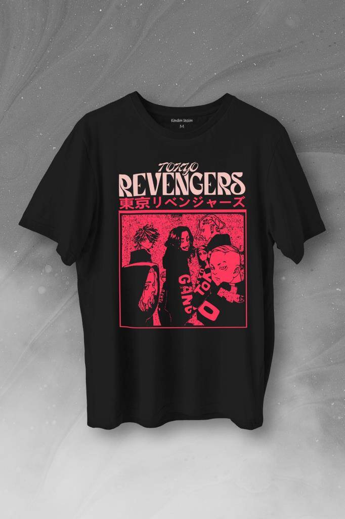 Tokyo Revengers Japan Anime Dizi Japonca Baskılı Tişört Unisex T-Shirt - 1