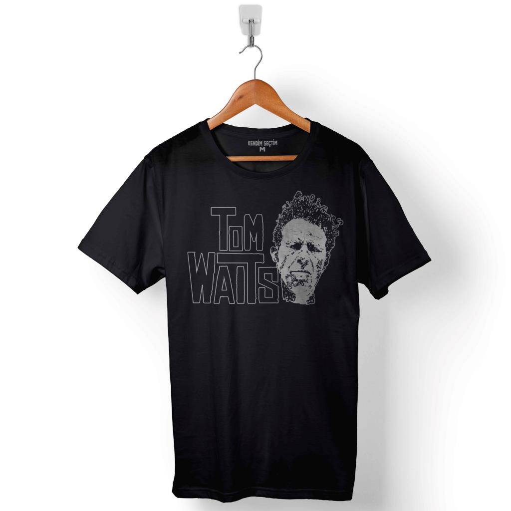 Tom Waits For No One Silüet Baskılı Tişört Unisex T-Shirt - 1