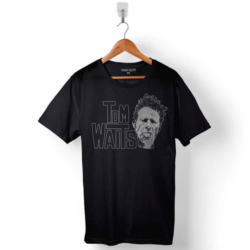 Tom Waits For No One Silüet Baskılı Tişört Unisex T-Shirt - KENDİM SEÇTİM
