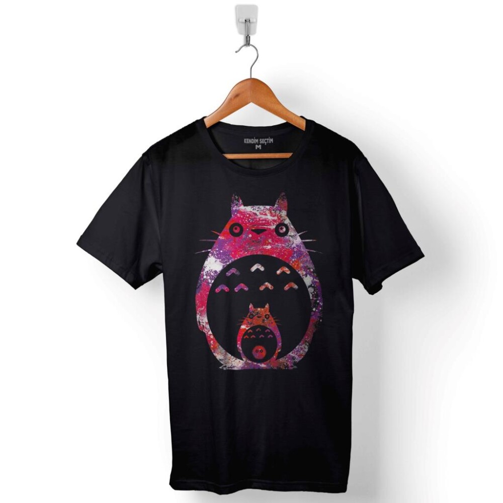 Totoro My Neighbor Owl Baykuş Fıshing Baskılı Tişört Unisex T-Shirt - 1