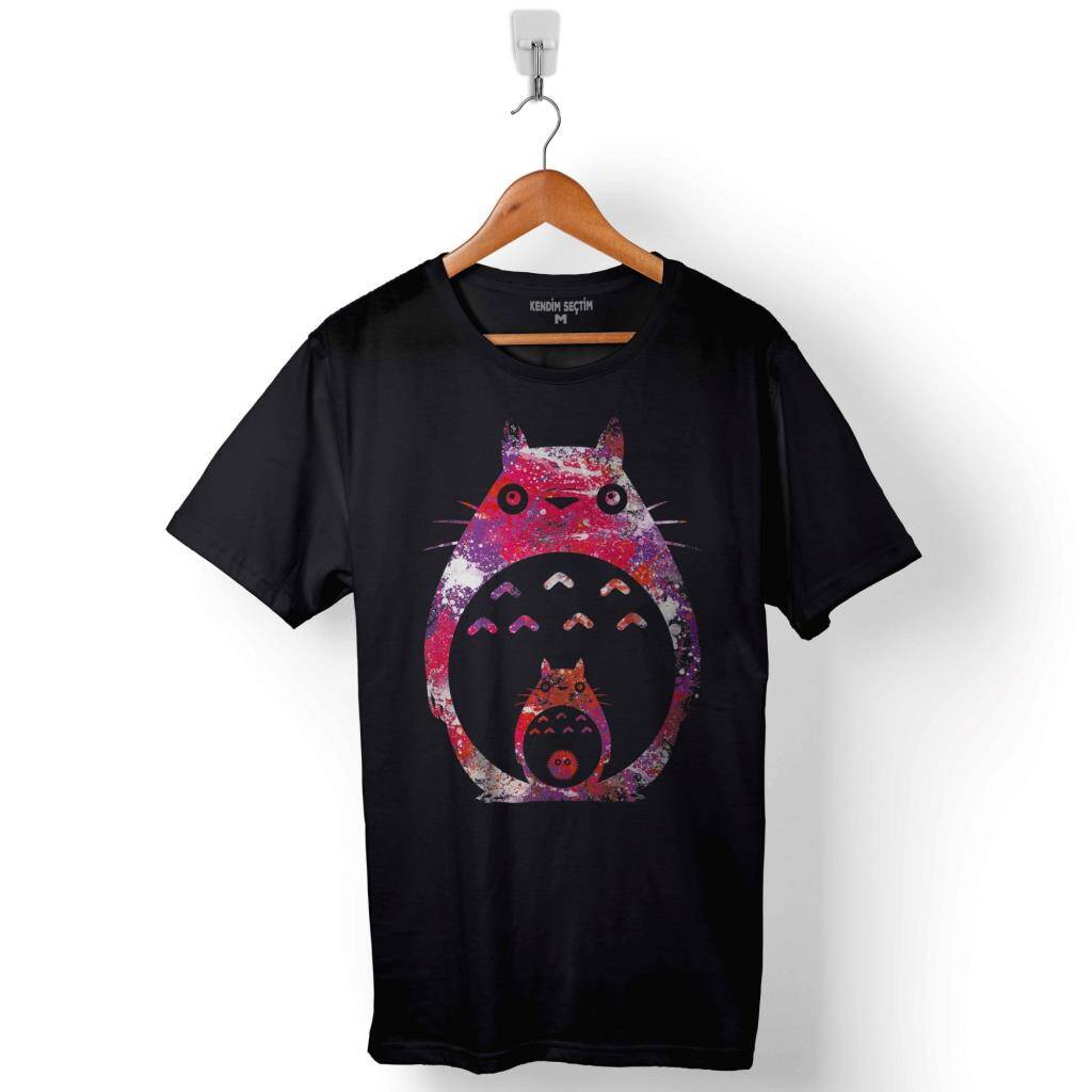 Totoro My Neighbor Owl Baykuş Fıshing Baskılı Tişört Unisex T-Shirt - 1