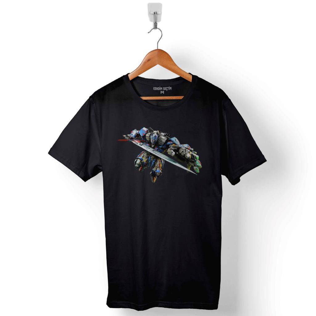 Transformers Optimus prime Logo Decepticon Baskılı Tişört Unisex T-Shirt - 1