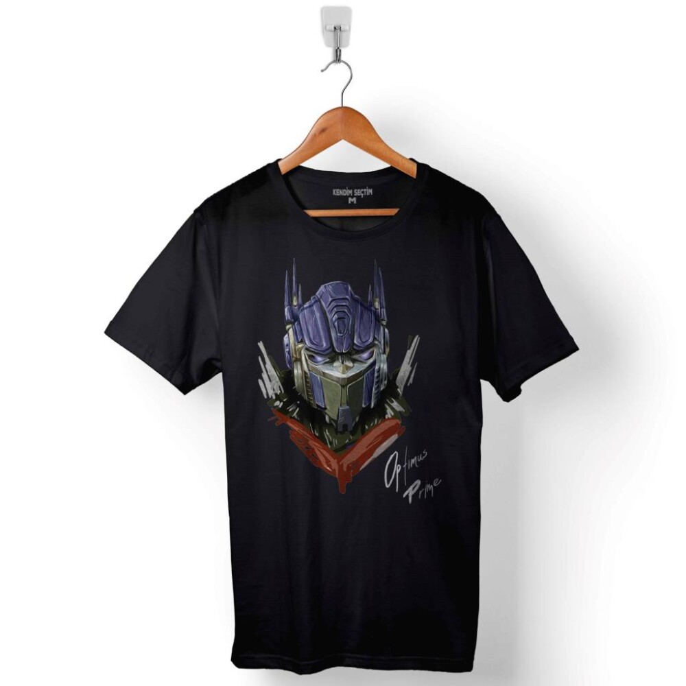 Transformers Optimus prime Logo Decepticon Baskılı Tişört Unisex T-Shirt - 1