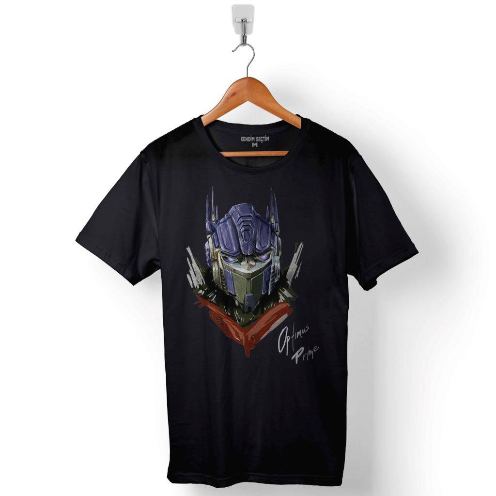 Transformers Optimus prime Logo Decepticon Baskılı Tişört Unisex T-Shirt - 1