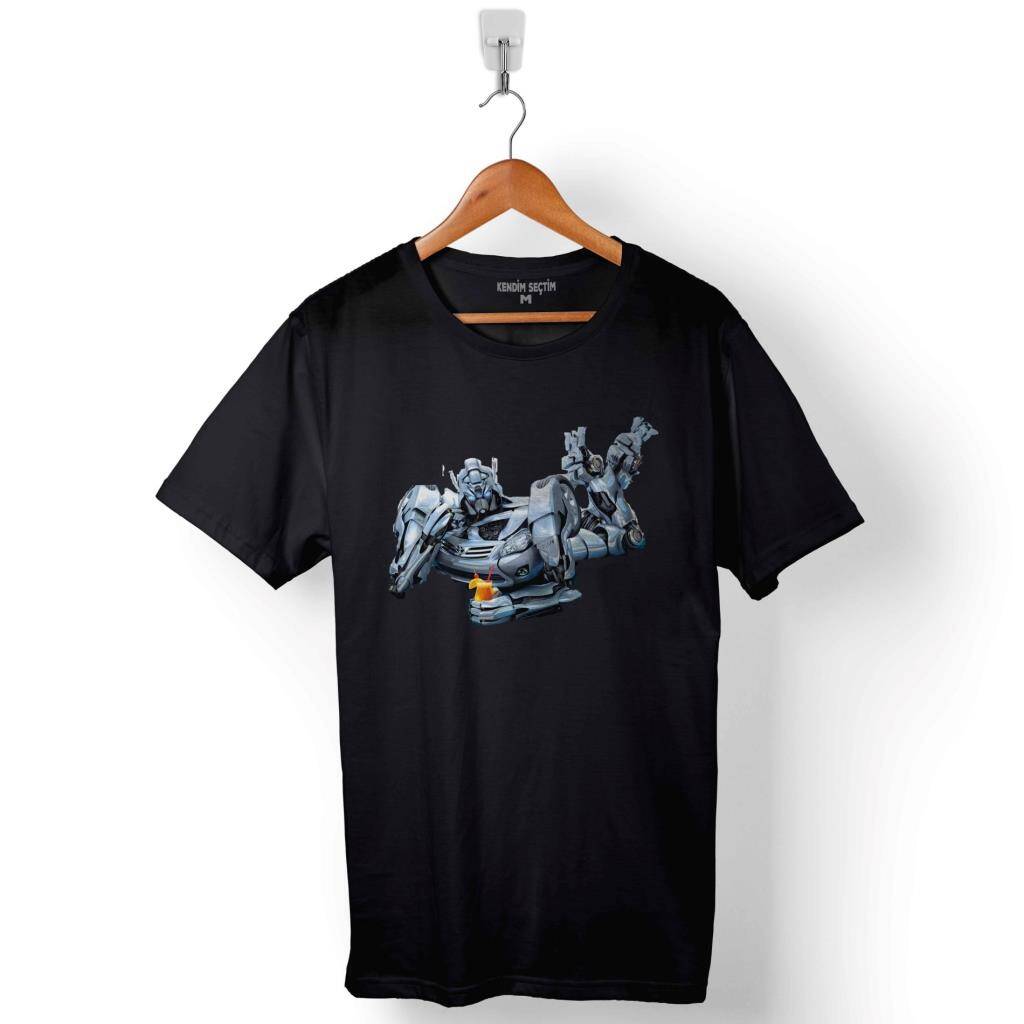 Transformers Optimus prime Logo Decepticon Baskılı Tişört Unisex T-Shirt - 1