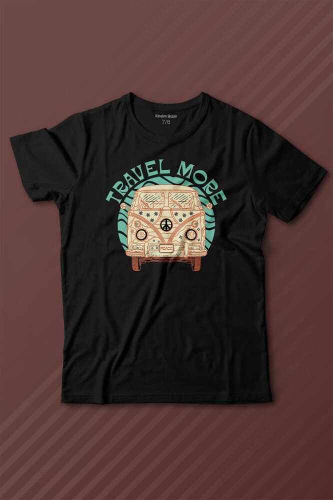 Travel More Woswos Retro Hippi 60S 70S Baskılı Tişört Çocuk T-shirt - 1