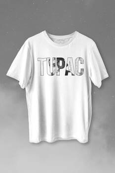 Tupac Amaru Shakur Awesome 2Pac Rap Music Baskılı Tişört Unisex T-shirt - 1