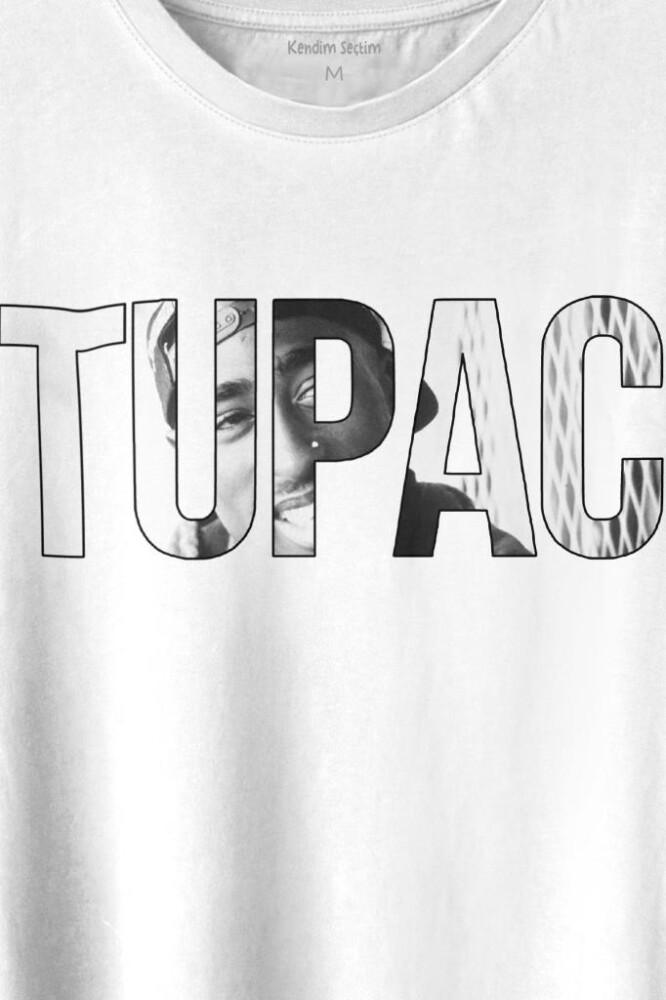 Tupac Amaru Shakur Awesome 2Pac Rap Music Baskılı Tişört Unisex T-shirt - 2