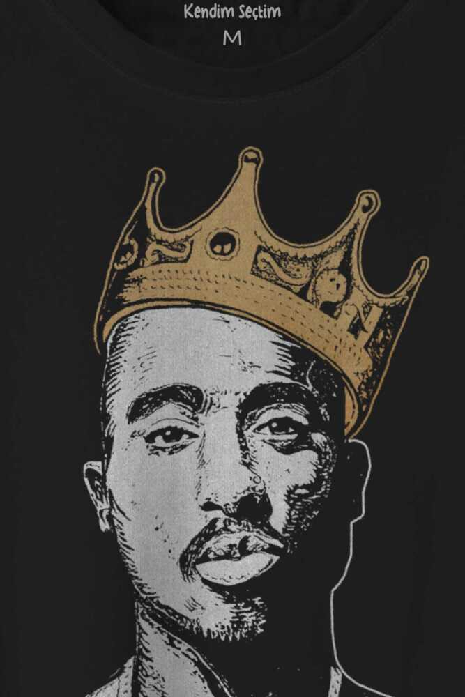 Tupac Hip Hop Rap Music 2Pac Baskılı Tişört Unisex T-shirt (1)