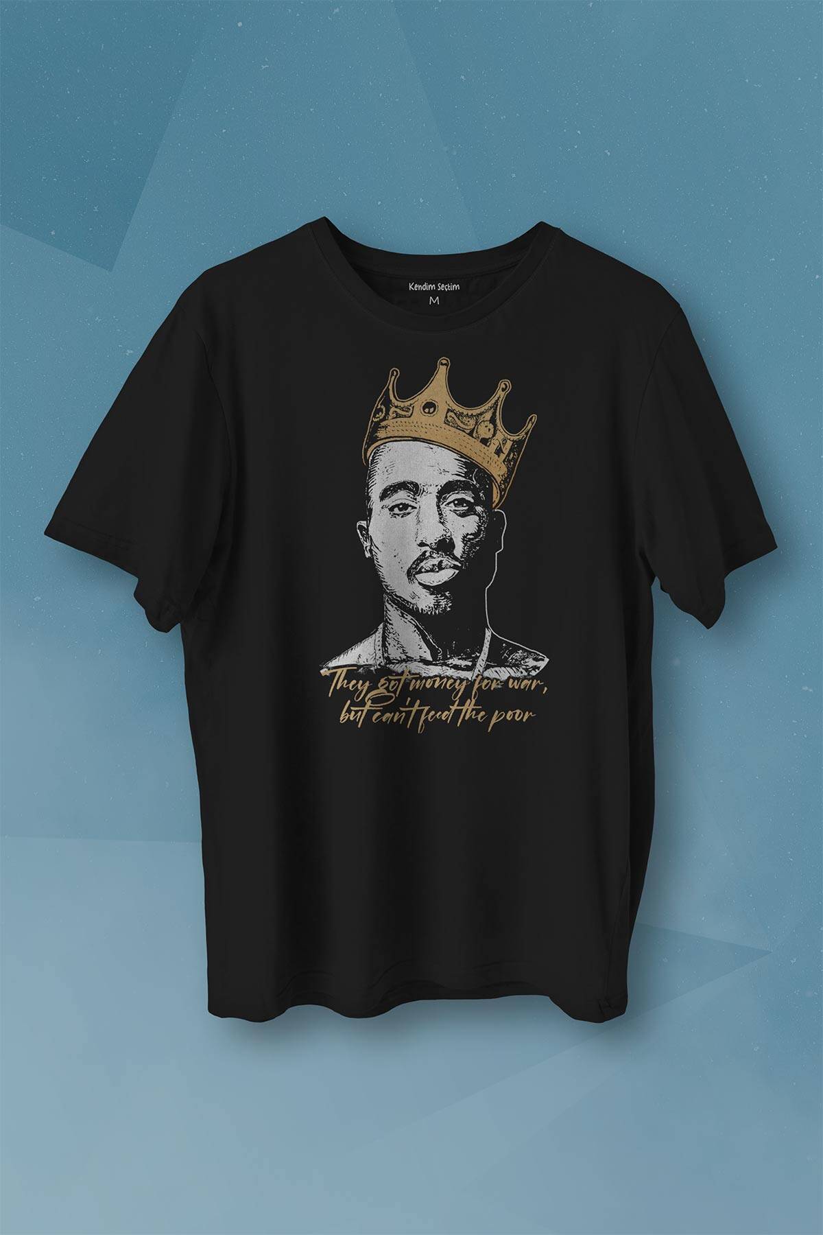 Tupac Hip Hop Rap Music 2Pac Baskılı Tişört Unisex T-shirt - 1
