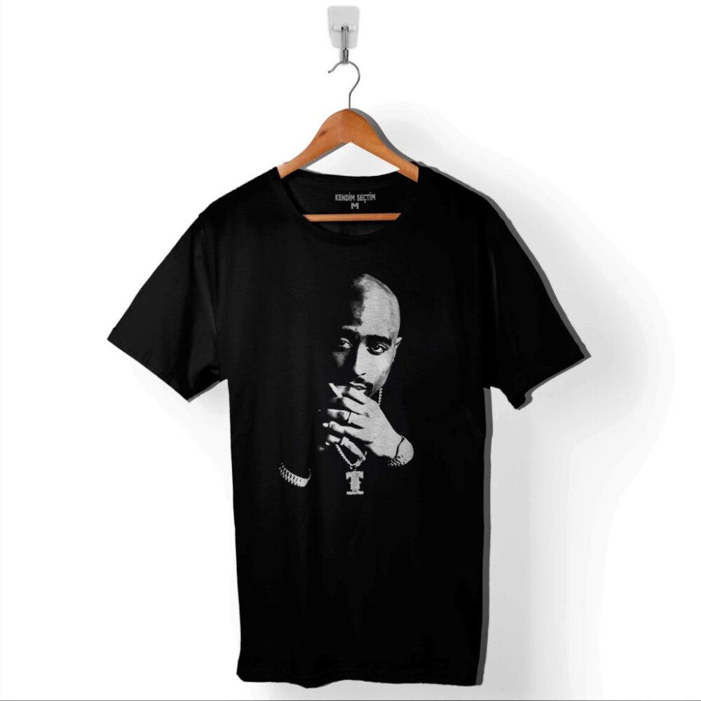 Tupac Shakur Rap 2Pac Rep Music Hip Hop Team Baskılı Tişört Unisex T-Shirt - 1