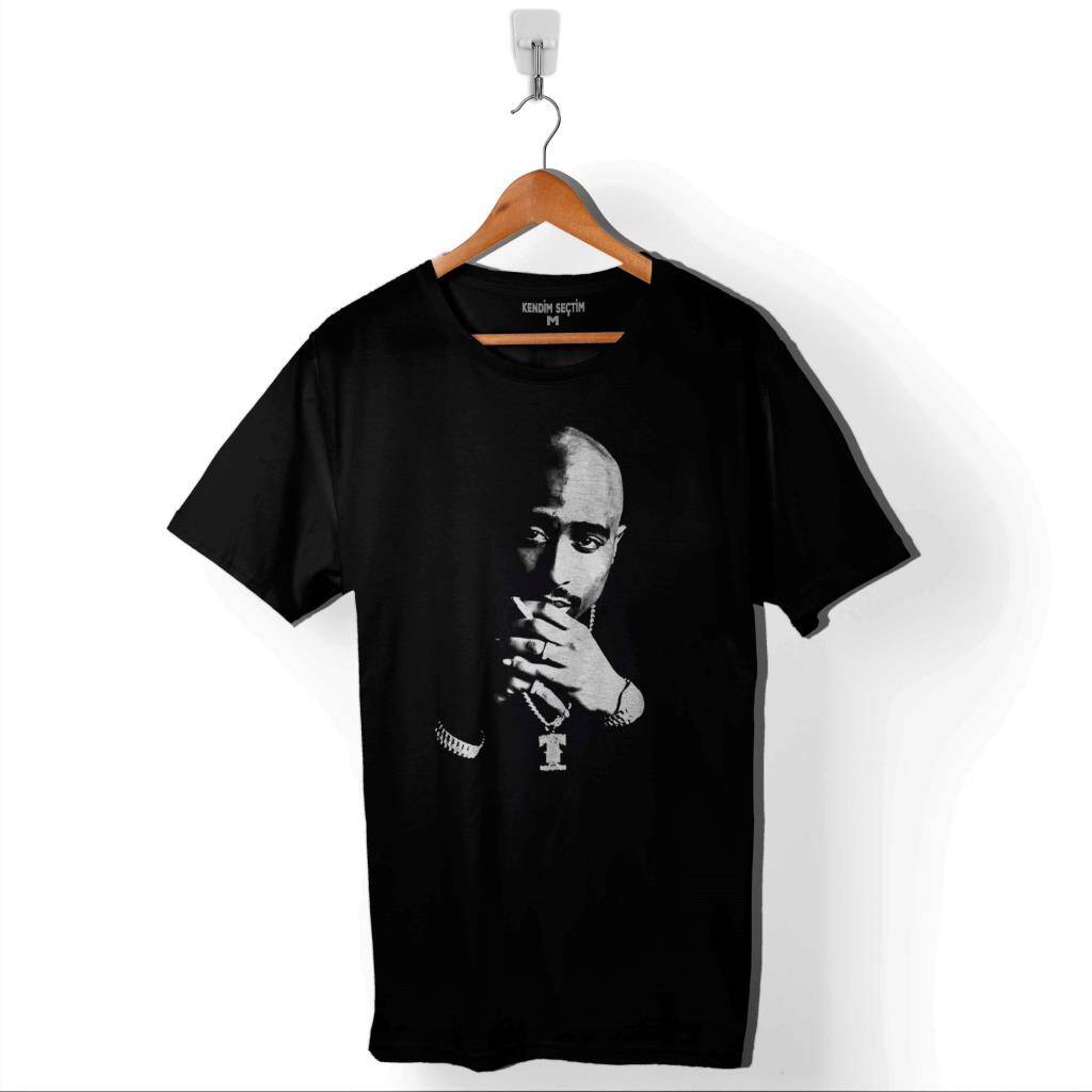 Tupac Shakur Rap 2Pac Rep Music Hip Hop Team Baskılı Tişört Unisex T-Shirt - 1