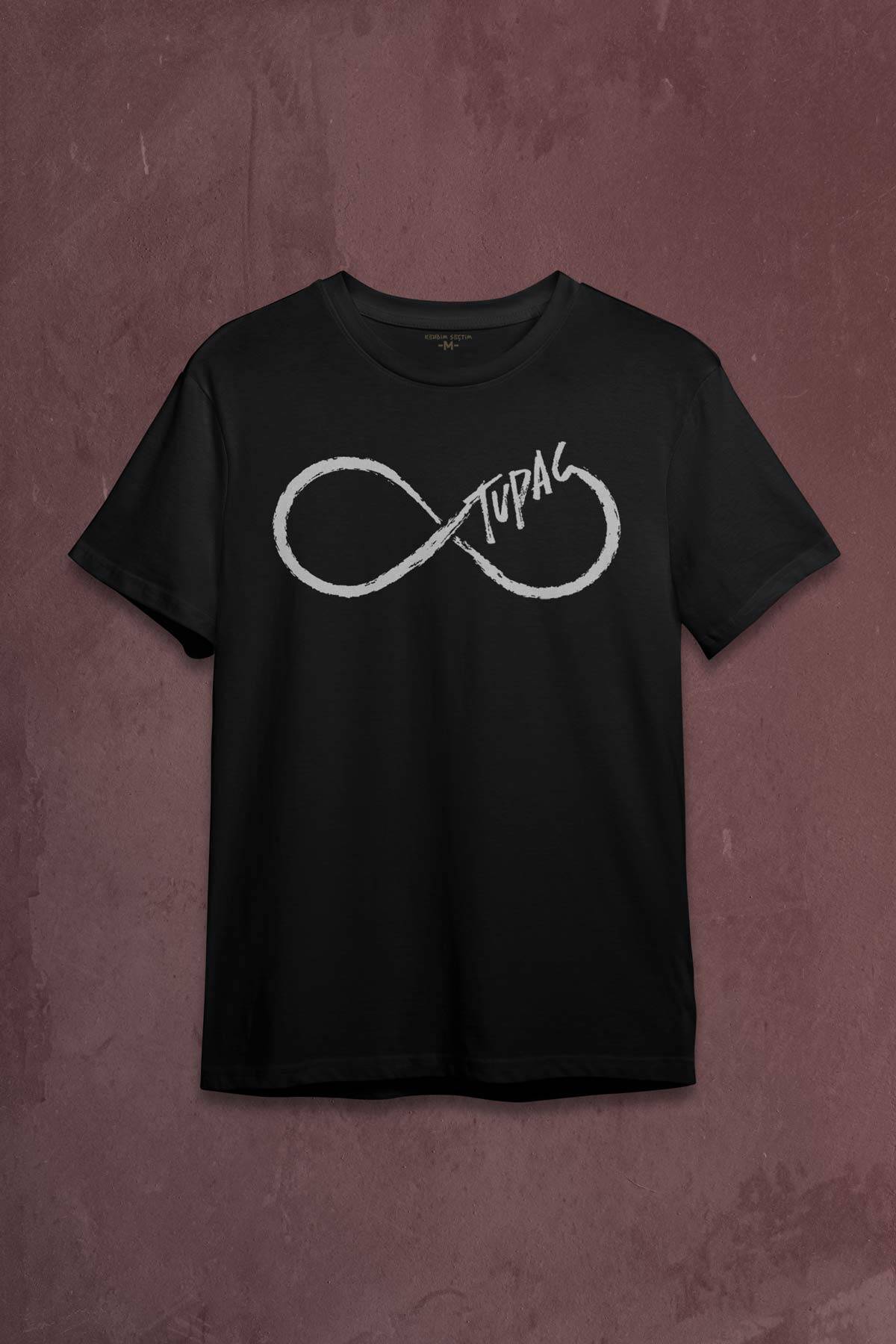 Tupac Shakur Sonsuzluk Makaveli Cartoon 2Pac Baskılı Tişört Unisex T-shirt - 1