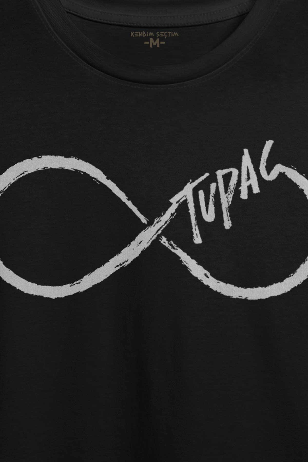 Tupac Shakur Sonsuzluk Makaveli Cartoon 2Pac Baskılı Tişört Unisex T-shirt - 2