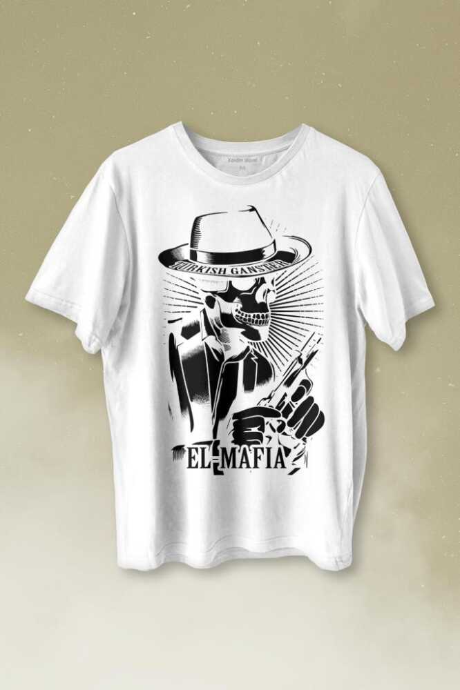 Turkish Ganster El Mafia Mafya Temalı Baskılı Tişört Unisex T-shirt - 1