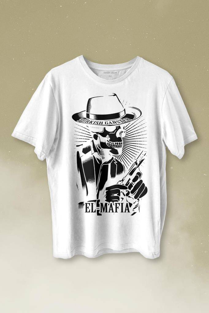Turkish Ganster El Mafia Mafya Temalı Baskılı Tişört Unisex T-shirt