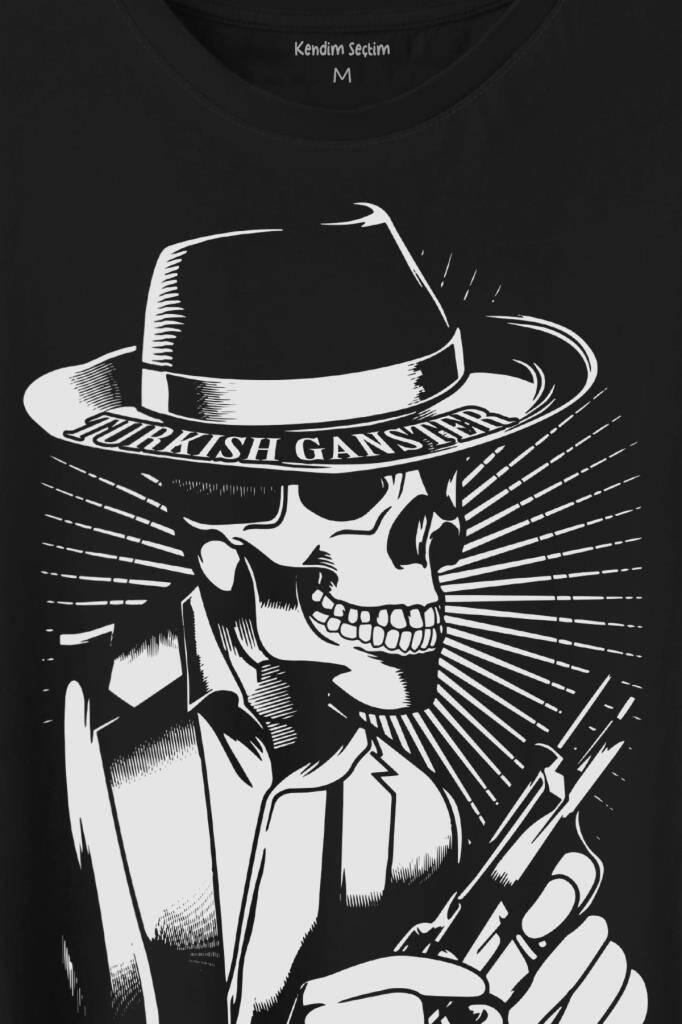 Turkish Ganster El Mafia Mafya Temalı Baskılı Tişört Unisex T-Shirt - 2