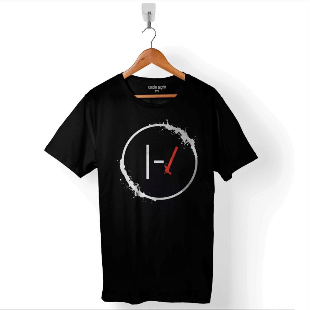Twenty One Pilots Logo Stressed Out Baskılı Tişört Unisex T-Shirt - 1