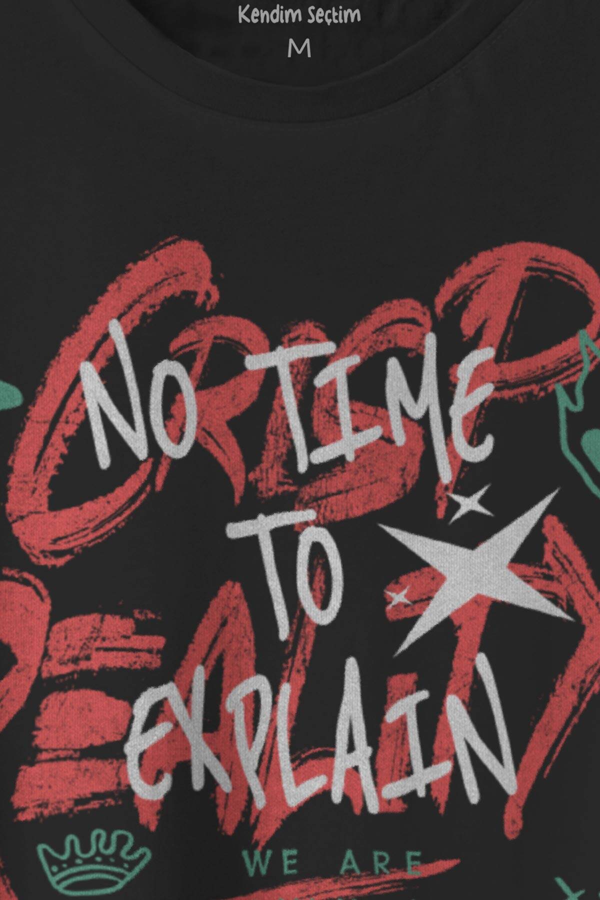 Typography Design Crispy Reality Y2K Grunge Street Grafitti Baskılı Siyah T-shirt - 2