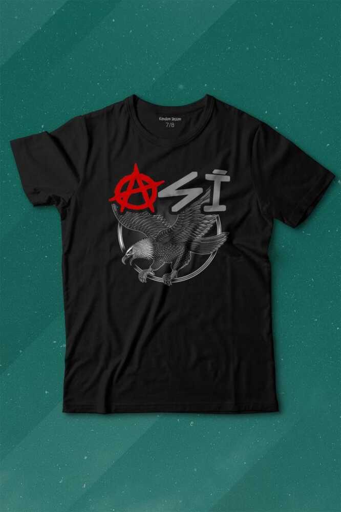 Uçan Kartal Asi Taraftar Baskılı Tişört Çocuk T-shirt - 1