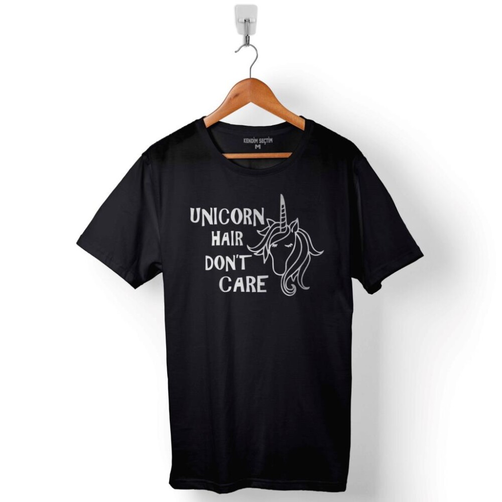 Unicorn Hair Dont Horse At Baskılı Tişört Unisex T-Shirt - 1
