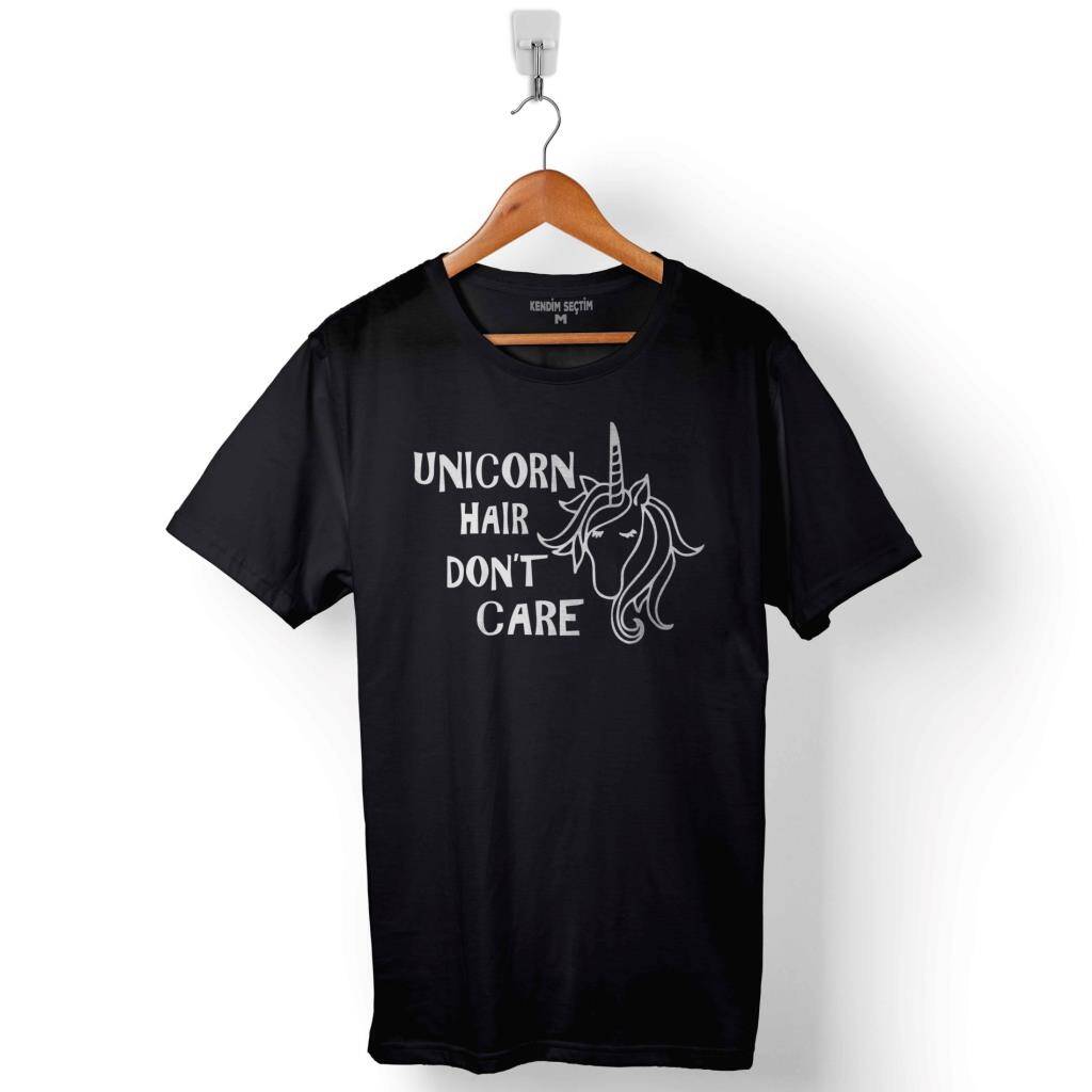 Unicorn Hair Dont Horse At Baskılı Tişört Unisex T-Shirt - 1