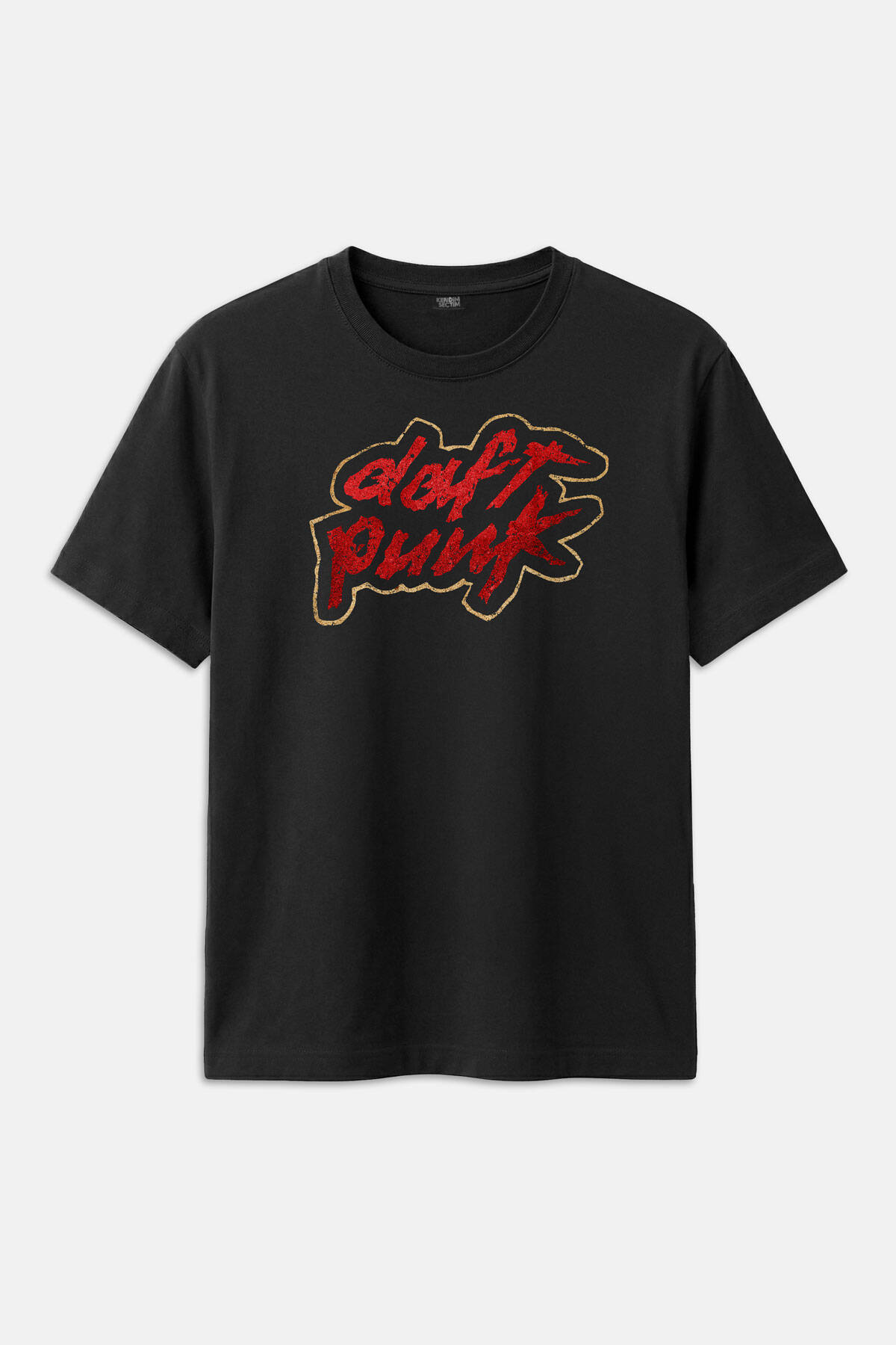 Unisex Regular T-shirt Daft Punk Electronic Music Müzik Siyah Baskılı Tişört - 3