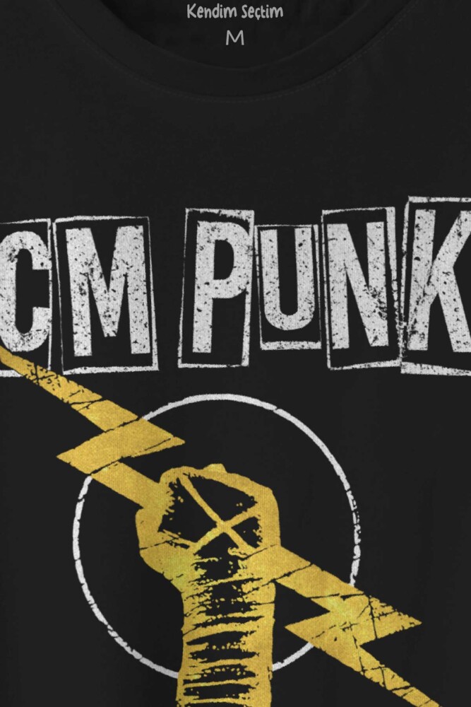 Unisex T-shirt Best In The World CM Punk Karma Dövüş Cmpunk Gym Spor Siyah Baskılı Tişört (1)