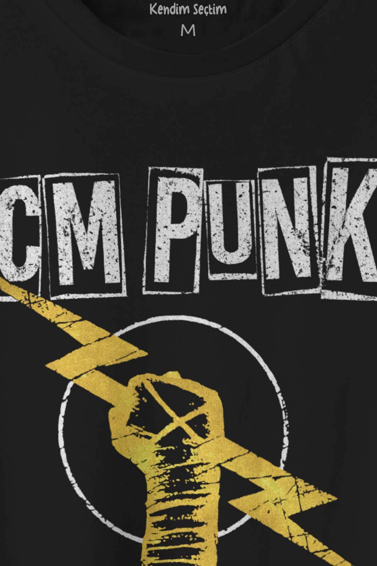Unisex T-shirt Best In The World CM Punk Karma Dövüş Cmpunk Gym Spor Siyah Baskılı Tişört - 2