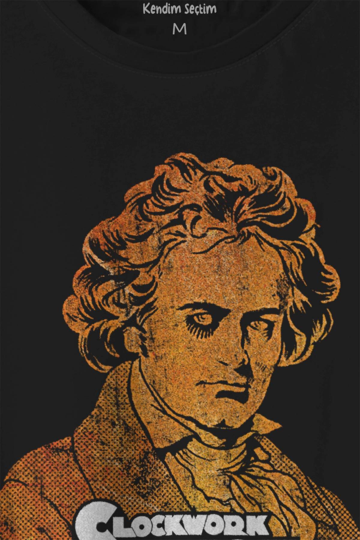 Unisex T-shirt  Clockwork Orange Otomatik Portakal Kitap Film Siyah Baskılı Tişört - 2
