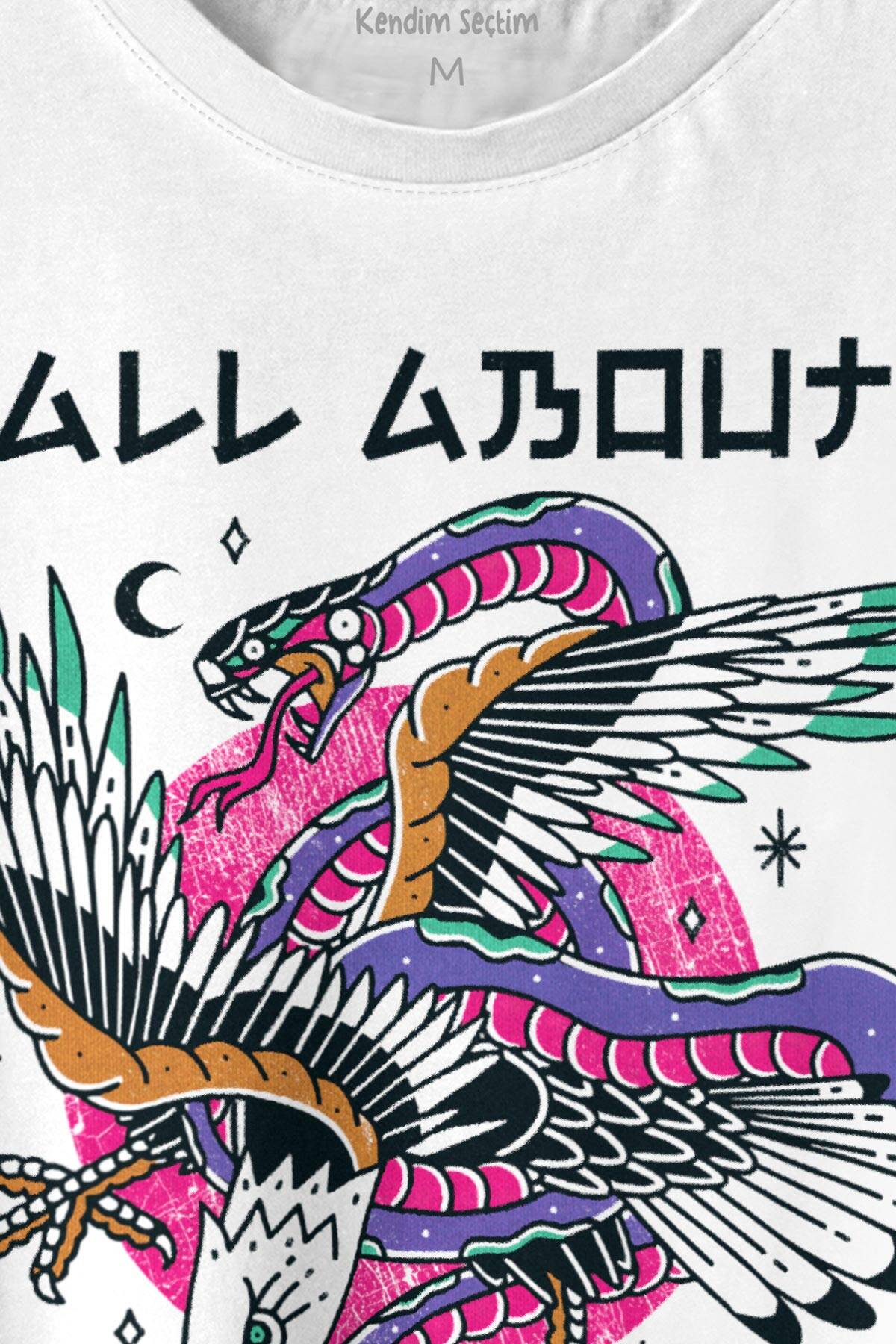 Unisex T-shirt Eagle and Snake Kartal ve Yılan Y2K Evrim All About The Evolution - 2