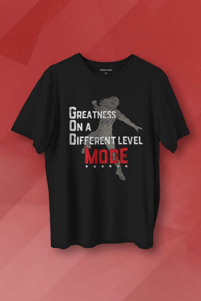 Unisex T-shirt God Mode Roman Reigns Amerikan Güreşi Gym Spor Boks Siyah Baskılı Tişört - KENDİM SEÇTİM