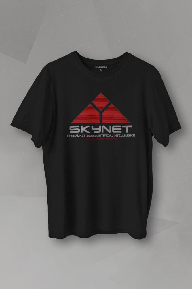 Unisex T-shirt Yapay Zeka SkyNet Terminator Artificial Intelligence AI Baskılı Tişört - 1