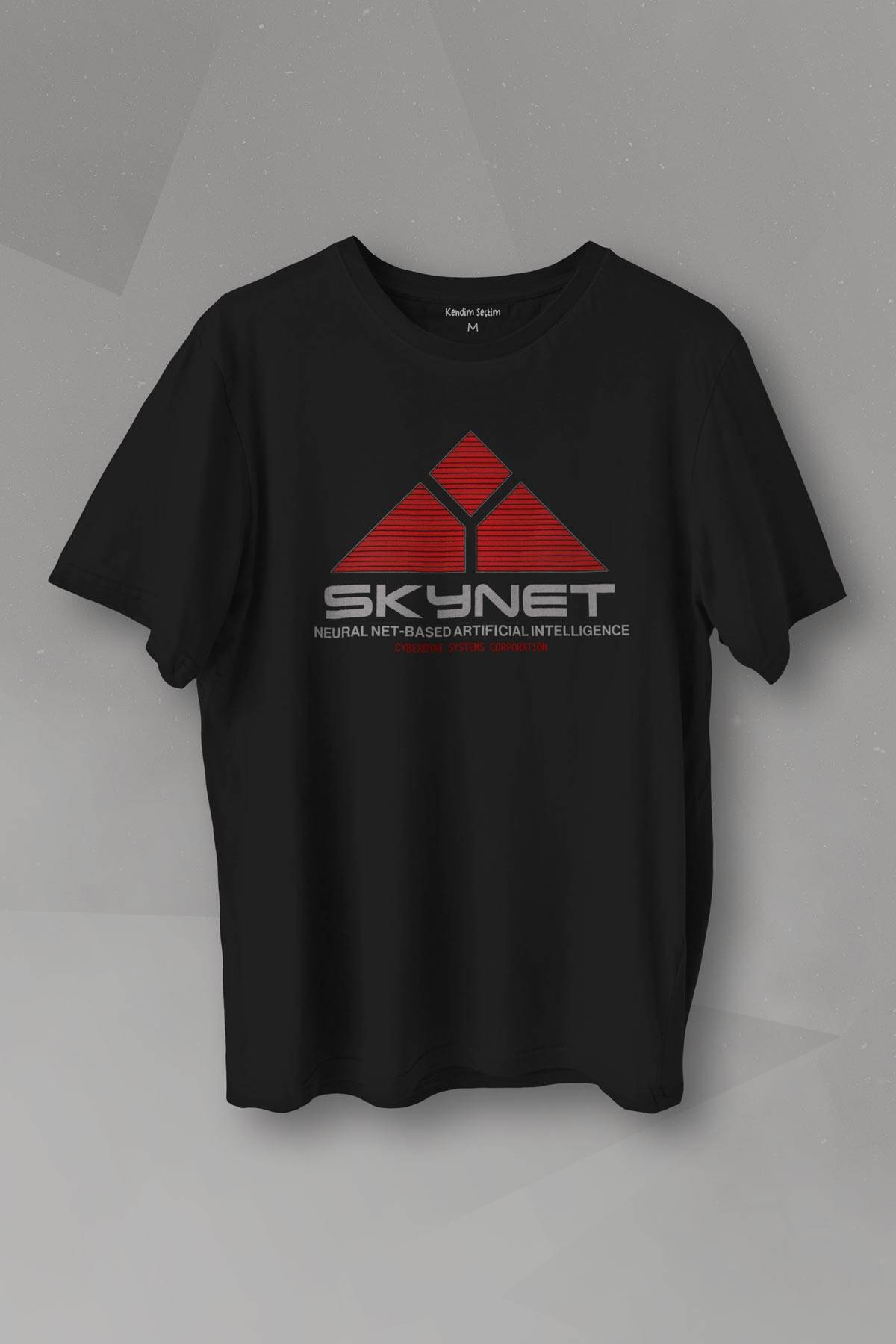 Unisex T-shirt Yapay Zeka SkyNet Terminator Artificial Intelligence AI Baskılı Tişört - 1